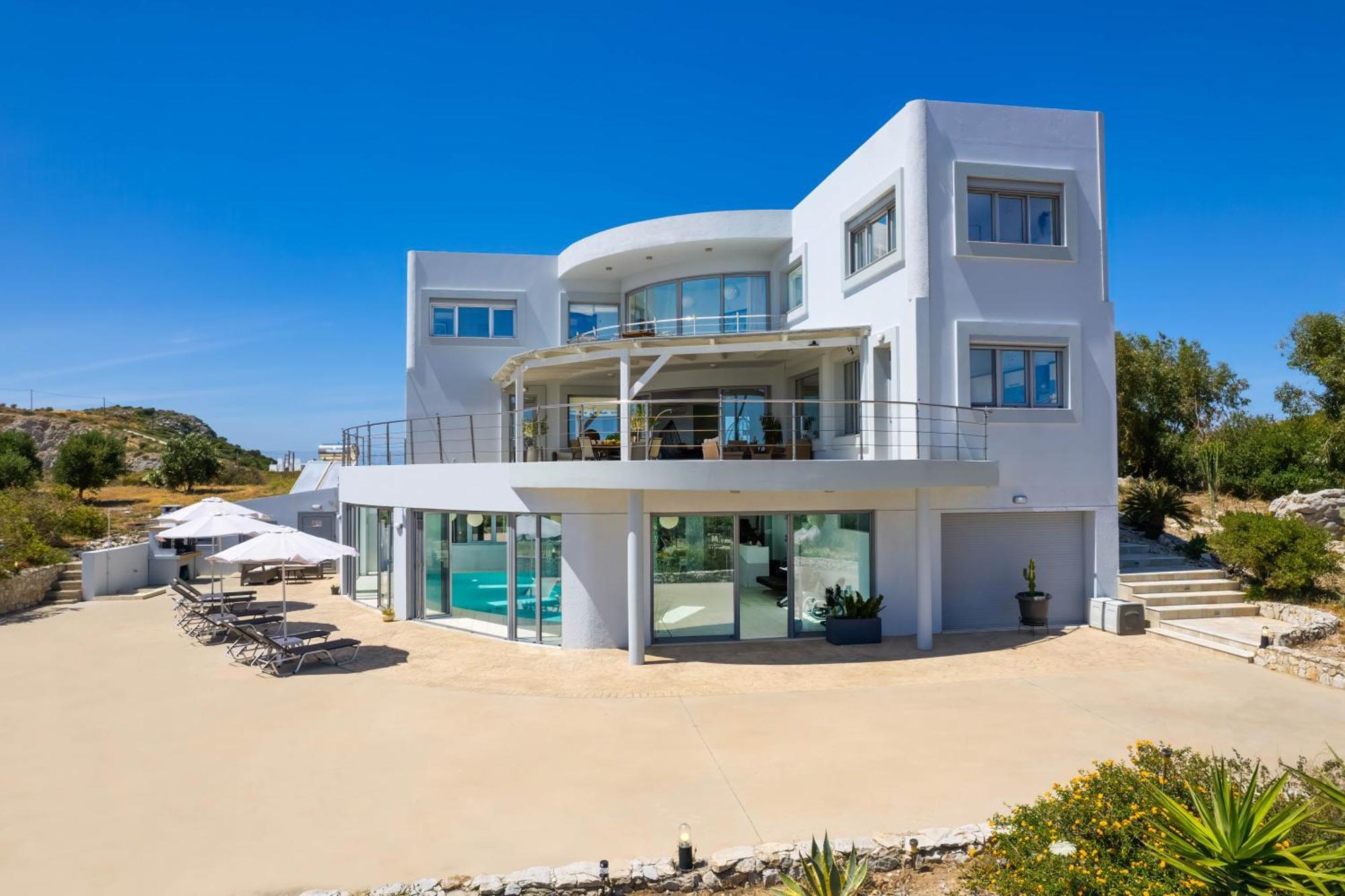 Villa Zafira - Seaview Manor With Heated Pool Καλλιθέα Εξωτερικό φωτογραφία