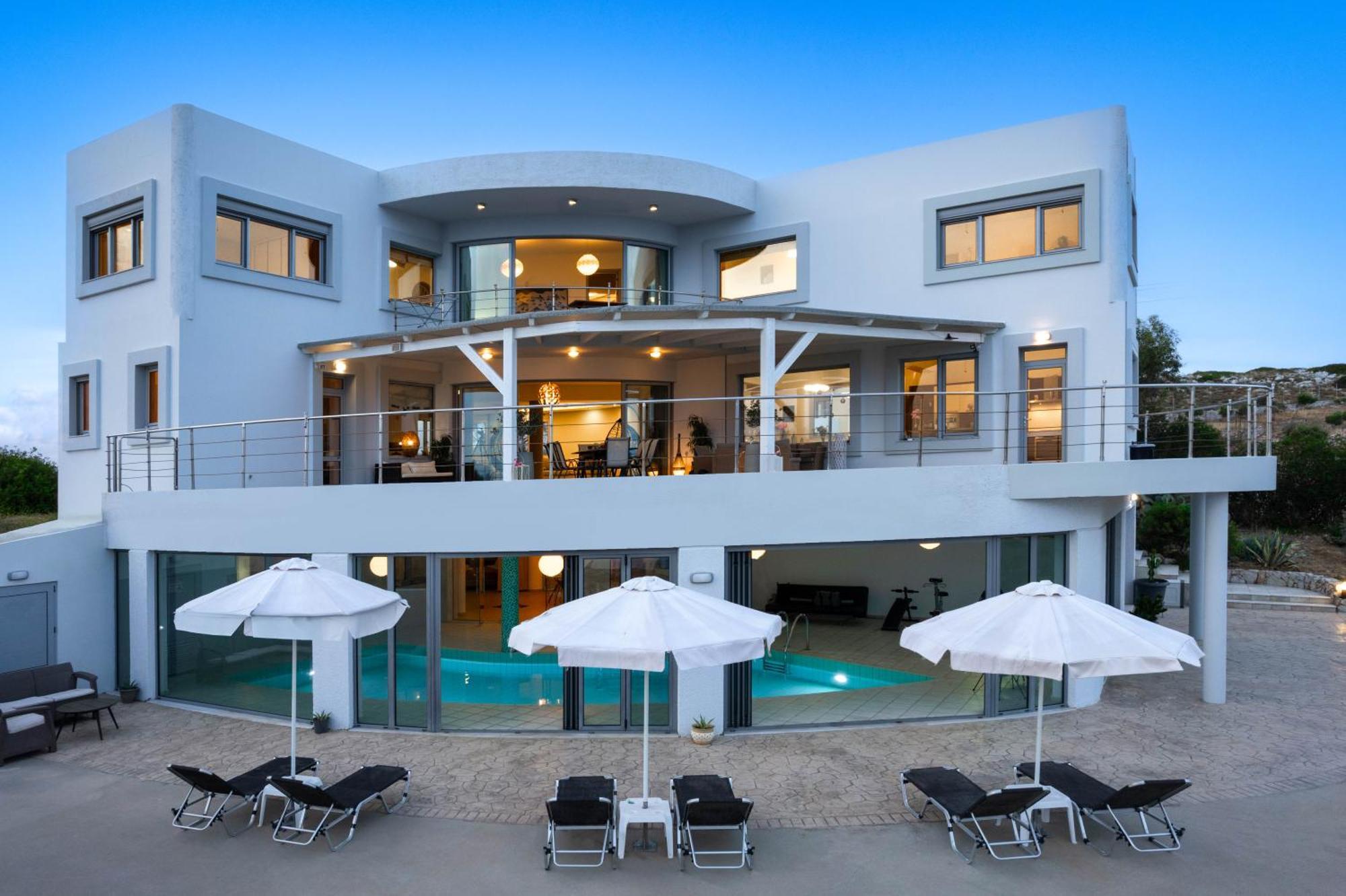 Villa Zafira - Seaview Manor With Heated Pool Καλλιθέα Εξωτερικό φωτογραφία