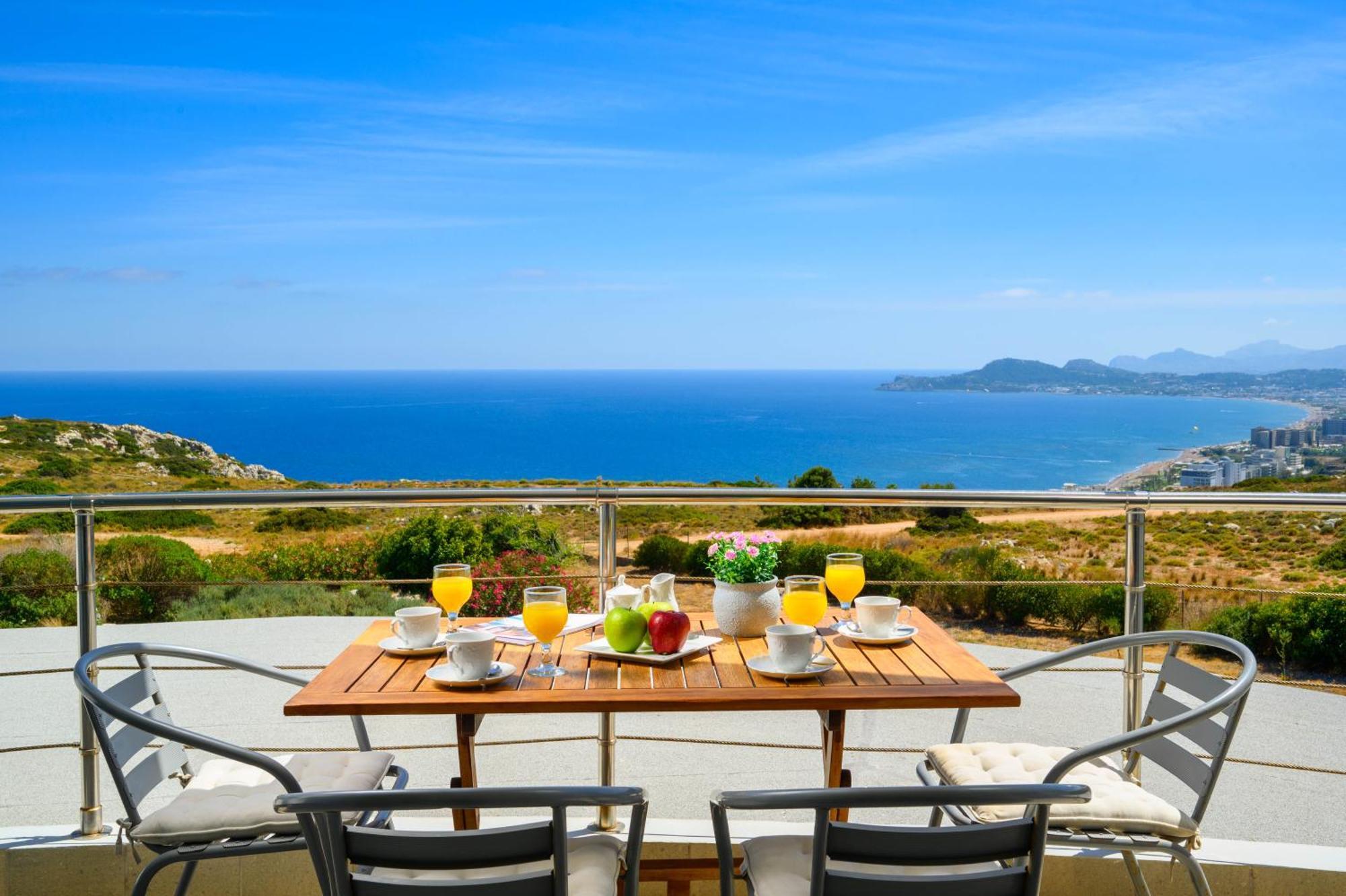 Villa Zafira - Seaview Manor With Heated Pool Καλλιθέα Εξωτερικό φωτογραφία